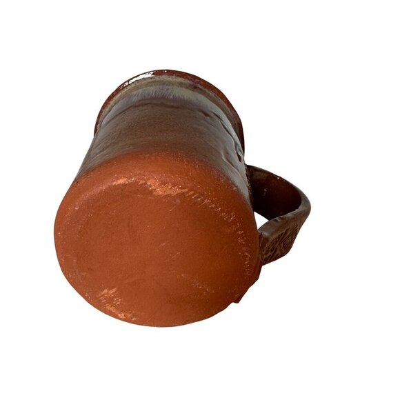 Spirit Song Studio Mug Redware Drip Glaze Cross Earthenware Mississippi 12 oz - Picture 6 of 16